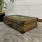 Vintage Green Canvas Suitcase Trunk Decorative Boho Rustic Home Décor