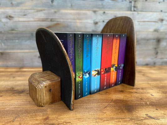 Retro Skateboard Shelf Book Ends Reclaimed Rustic Handmade