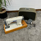 Vintage Jones Sapphire Model 57 Sewing Machine With Case Good Working Order