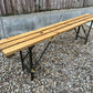 Rustic Industrial Bench Wooden Folding Trestle Bench Farmhouse Dining Seat Reclaimed Army