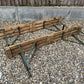 Rustic Wooden Folding Trestle Table Bench Set Farmhouse Home Dining Garden Reclaimed