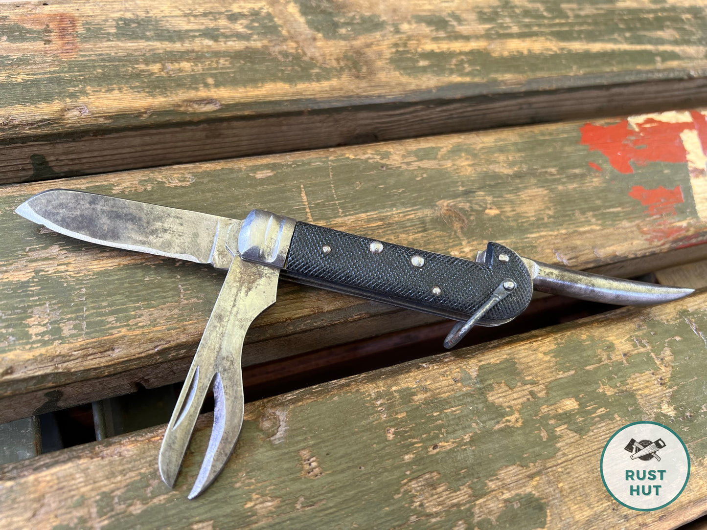 Vintage Army Folding Jack Knife Clasp Knife Military Survival Pen Knife