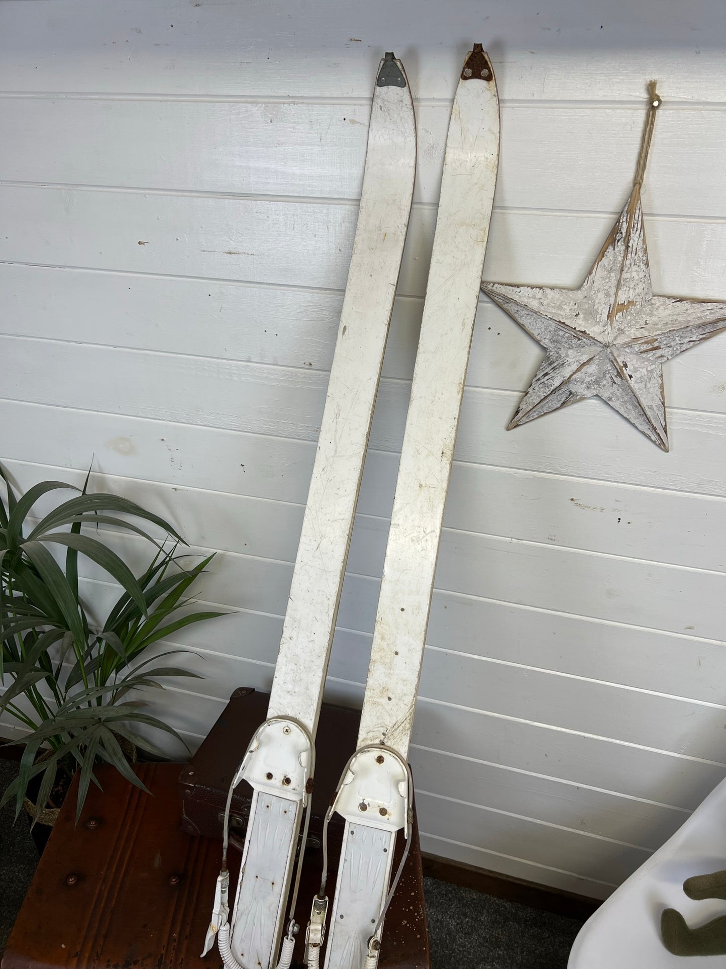 Vintage Army Nordic Skis Reclaimed Rustic Mountain Ski Display Wedding Decor