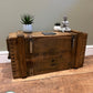 Wooden Ammo Box Vintage 1971 Rustic Storage Toy Chest Industrial Trunk Coffee Table
