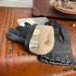 Vintage Selfridges Italian Leather Ladies Gloves Cashmere Lined Size 6.5
