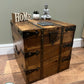 Vintage Wooden Chest Rustic Farmhouse Trunk Home Storage Coffee Table Blanket Box