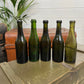 5x Vintage Green Glass Bottles Plain Decorative Codd Neck Bottle Wedding Decor Rustic Home Deco