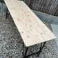 Wooden Folding Trestle Table VGC Rustic Farmhouse Dining Wedding Reclaimed Ex Army Industrial Desk