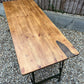 Rustic Wooden Folding Trestle Table Farmhouse Home Dining Reclaimed Ex Army Industrial