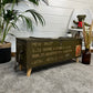 Vintage Wooden Ammo Box Side Table Rustic Storage Chest Industrial Trunk Home Coffee Table