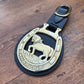 Rare Vintage Ambridge Cob Horse Brass Horseshoe With BBC Stamp On Leather