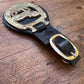 Rare Vintage Ambridge Cob Horse Brass Horseshoe With BBC Stamp On Leather