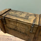 Wooden Ammo Box Vintage 1971 Rustic Storage Toy Chest Industrial Trunk Coffee Table