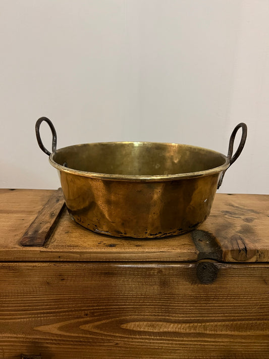 Antique Brass Jam Pan Bowl Vintage Steampunk Industrial Decorative Home