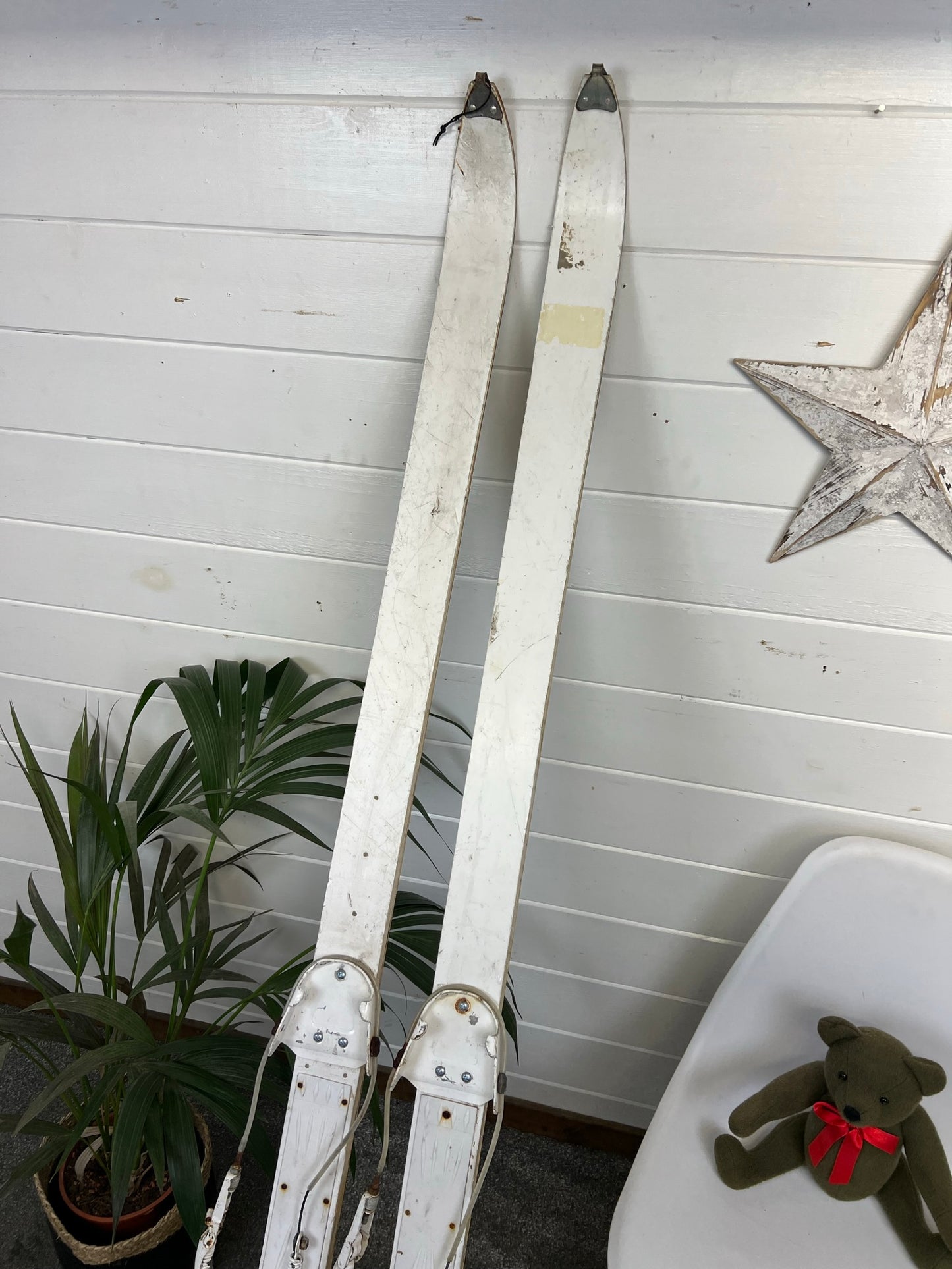Vintage Army Military Skis Reclaimed Rustic Nordic Mountain Ski Display Wedding Decor