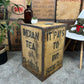 Vintage Tea Crate "It Pays To Buy Good Tea" Bedside Table Coffee Table Rustic Farmhouse Decor