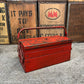 Retro Vintage Talco Metal Engineers Cantilever Toolbox Rustic Patina Tool Chest