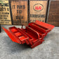 Retro Vintage Talco Metal Engineers Cantilever Toolbox Rustic Patina Tool Chest
