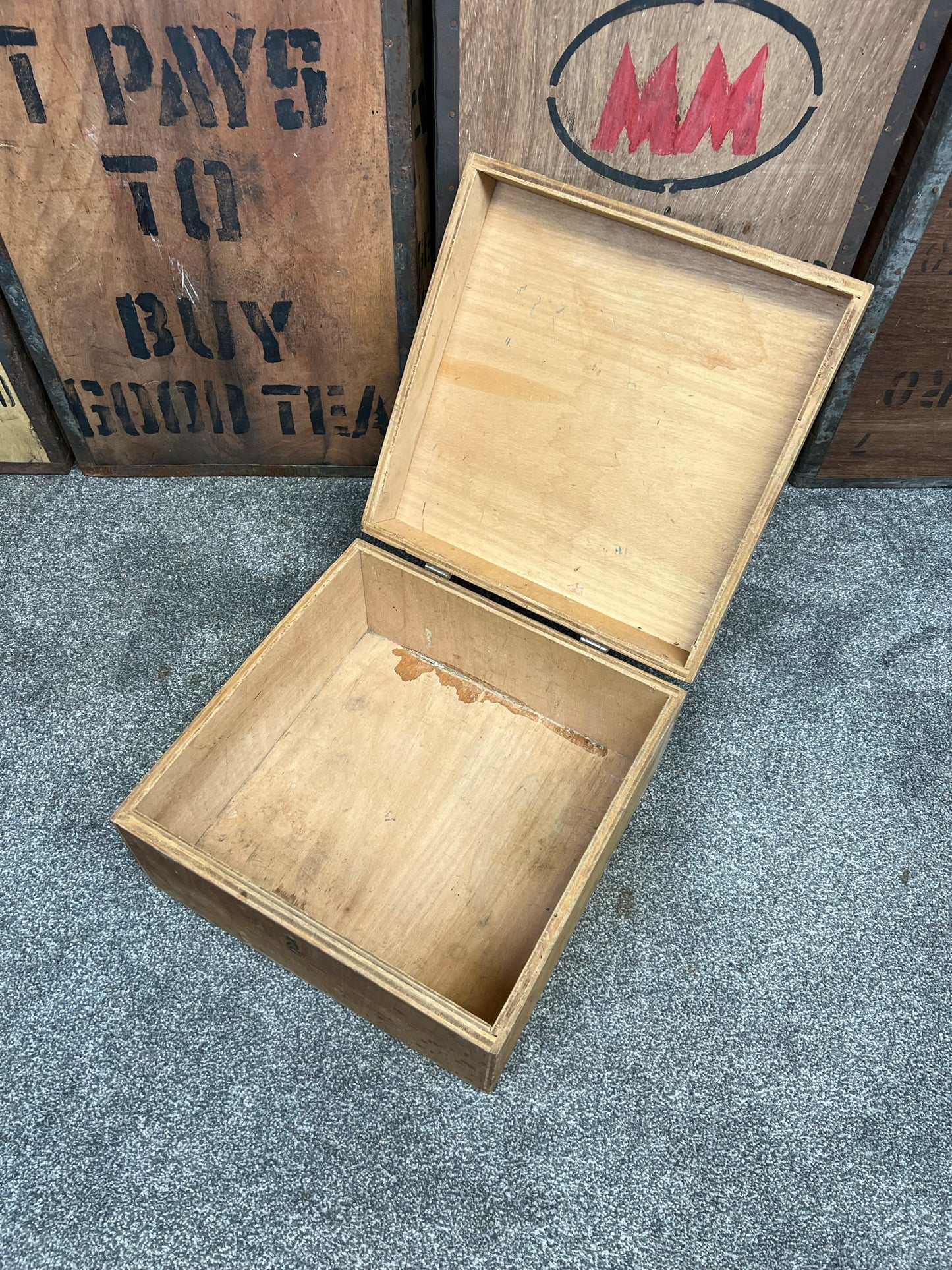Vintage Wooden Tool Storage Box Carpenter Woodworking Tools