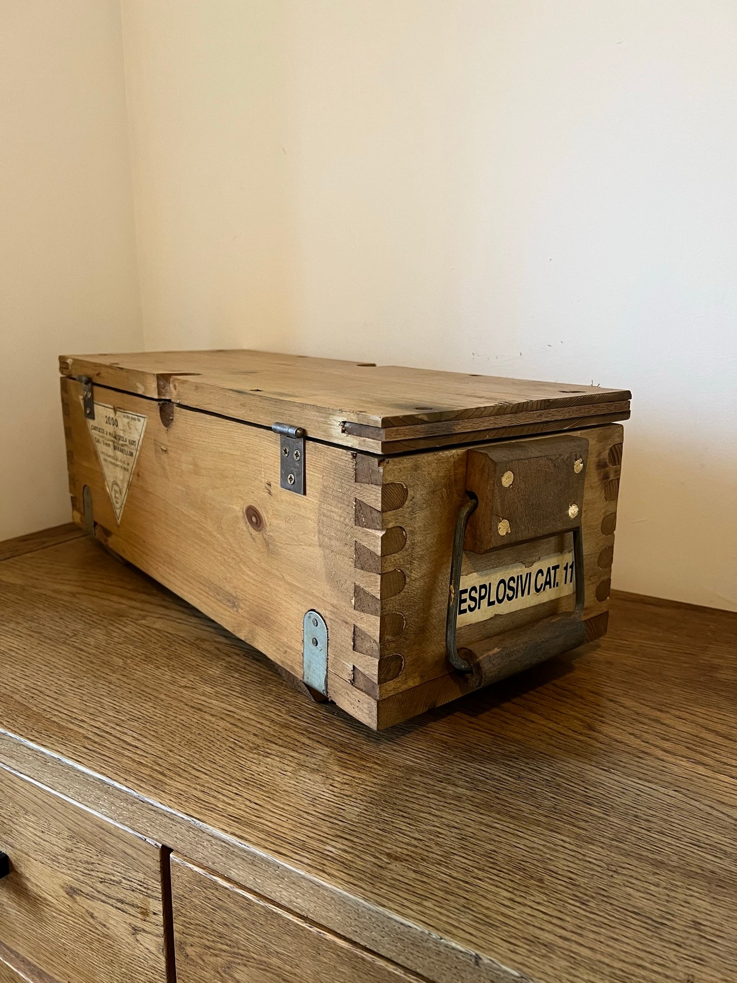Wooden Ammo Box Vintage Army Rustic Industrial Chest Tool Box Storage Box Keepsake Memory