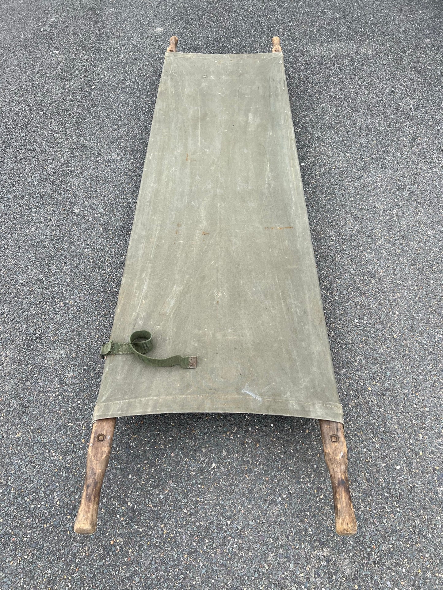 Vintage British Army Folding Stretcher 1940 Military WW2 Re-enactment Display Camp Bed