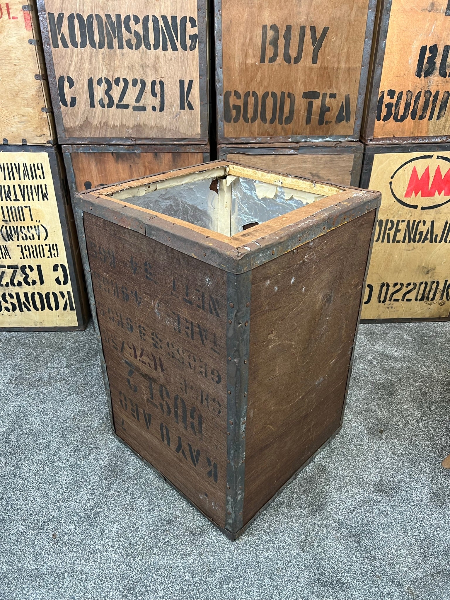 Wooden tea chests 2024 for sale