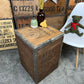 Vintage Wooden Indonesia Tea Chest Side Table Rustic Coffee Table Home Display Decor