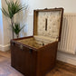 Vintage Square Steamer Trunk Coffee Side Table Original Travel Storage Trunk