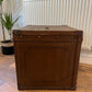 Vintage Square Steamer Trunk Coffee Side Table Original Travel Storage Trunk