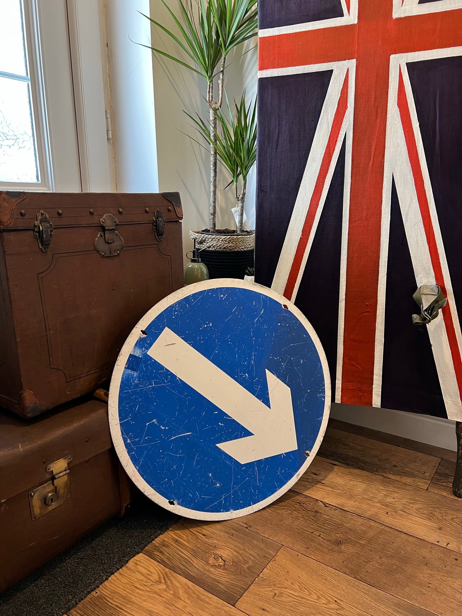 Vintage Military Road Traffic Sign Metal Direction Arrow Retro Man Cav ...