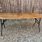Rustic Wooden Folding Trestle Table Farmhouse Dining Reclaimed Ex Army Industrial Office Desk