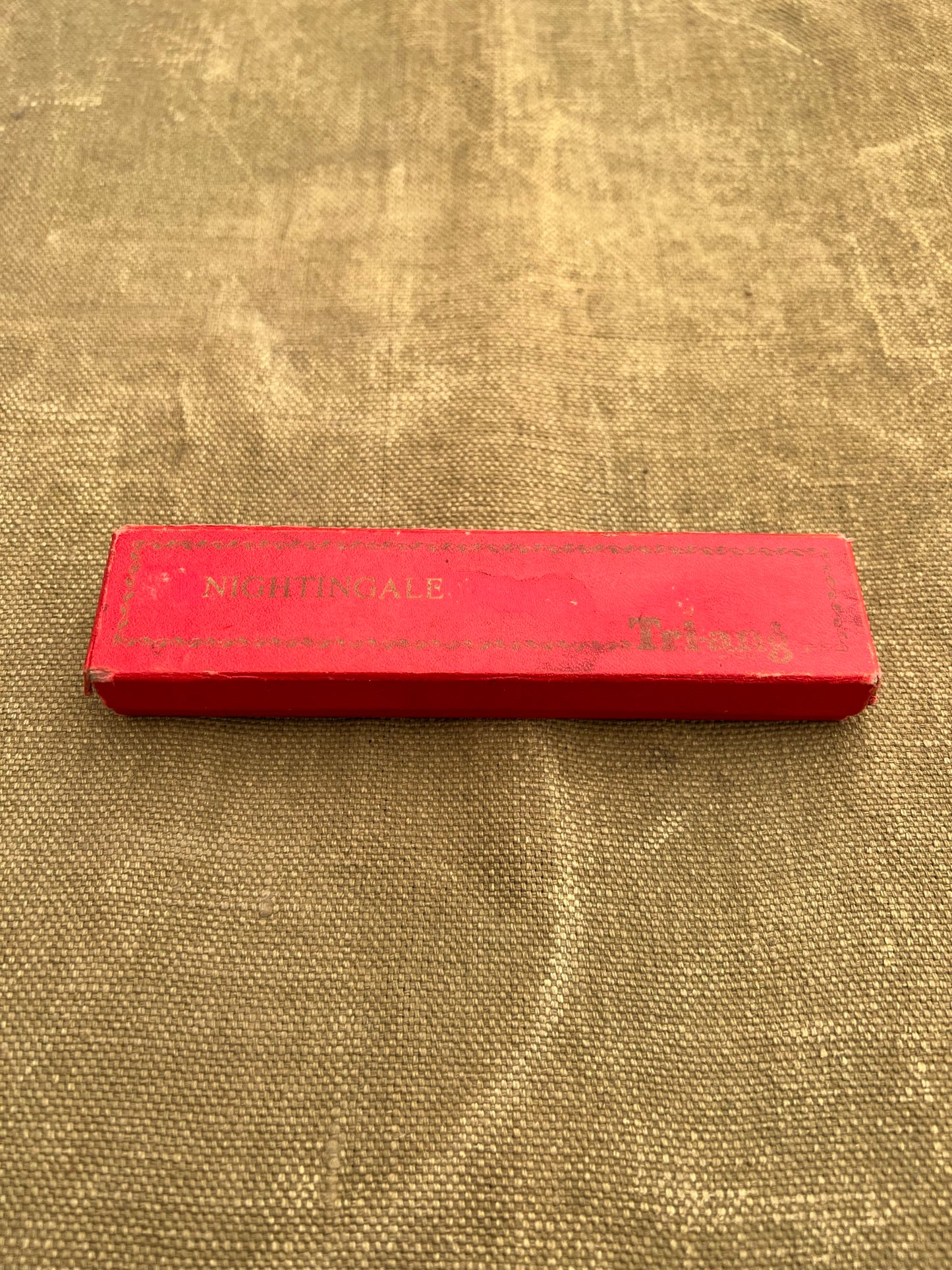 Vintage Rare Tri-ang Nightingale Warbler Mouth Organ Harmonica In Box Collectable Toy Triang