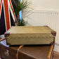 Vintage Military Suitcase Canvas Trunk Army RAF Navy Boho Rustic Home Decor
