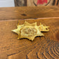 Civil Nuclear Constabulary Enamel Helmet Badge Plate Gold Queens Crown Display Prop