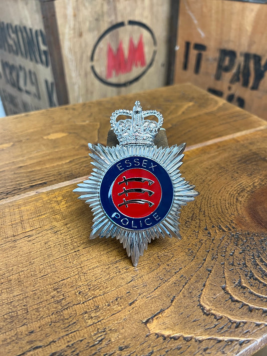 Essex Police Obsolete Bobby Helmet Badge Collector Prop Badge Police Memorabilia