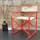 Vintage Child's Folding Directors Chair 1950's Metal & Canvas Retro Display