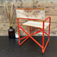 Vintage Child's Folding Directors Chair 1950's Metal & Canvas Retro Display