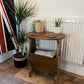 Vintage Mid Century Oak Magazine Rack Side Table Rustic Home Coffee Table