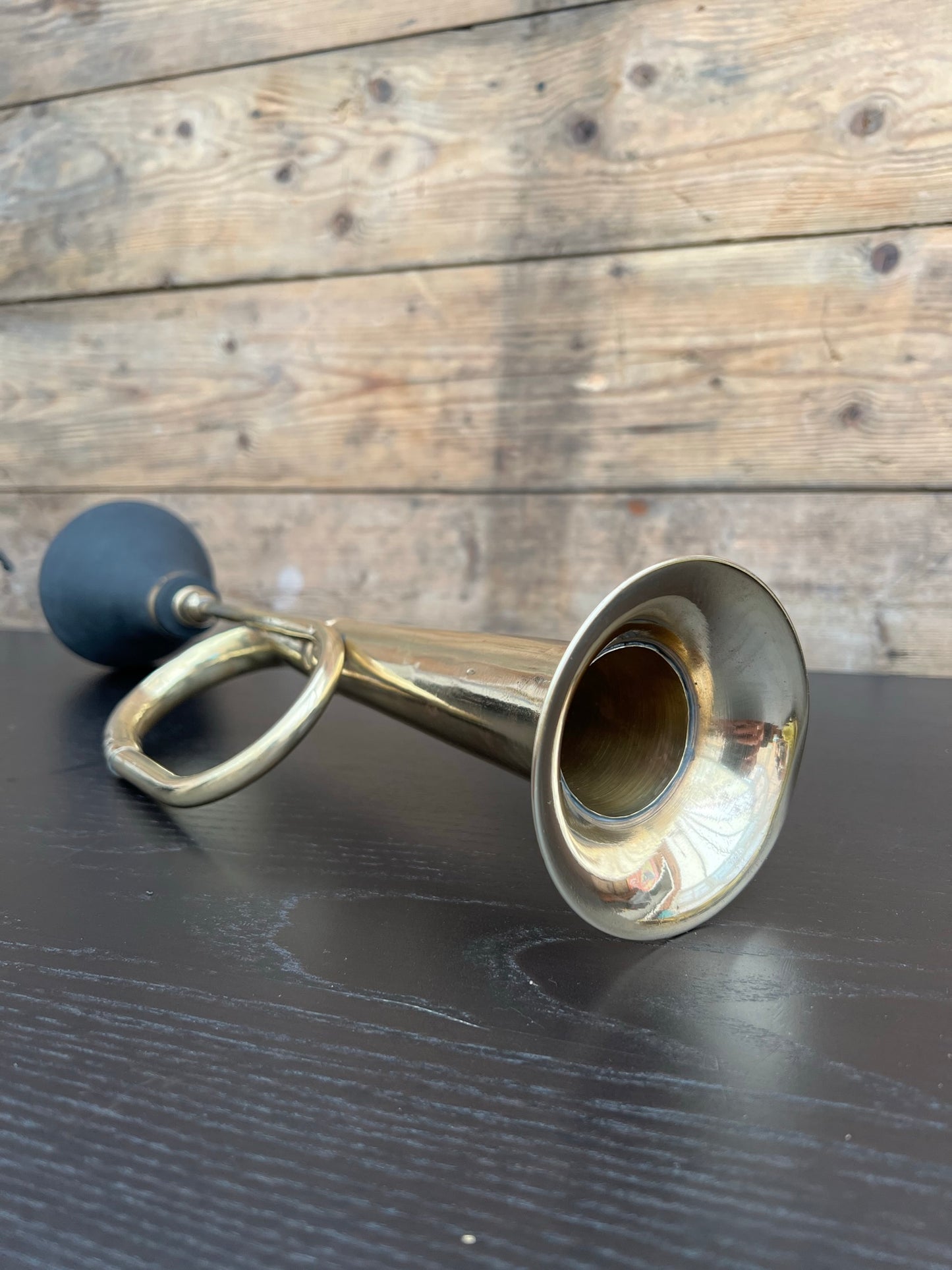 Vintage Polished Brass Car Horn - Working