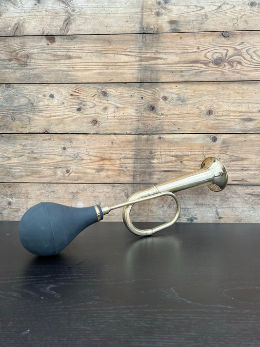 Vintage Polished Brass Car Horn - Working