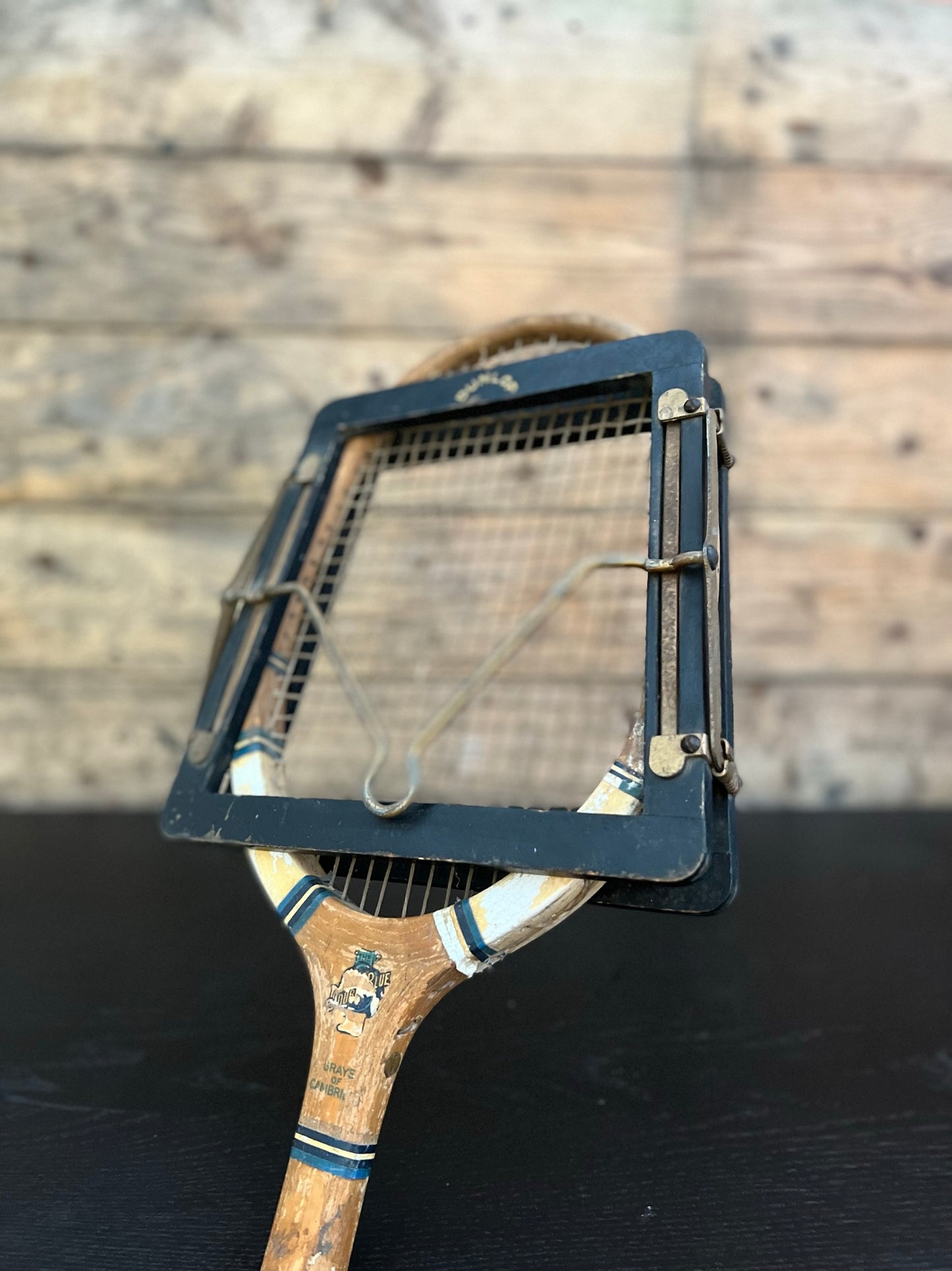 Vintage Dunlop Tennis Racket Wood Frame Press