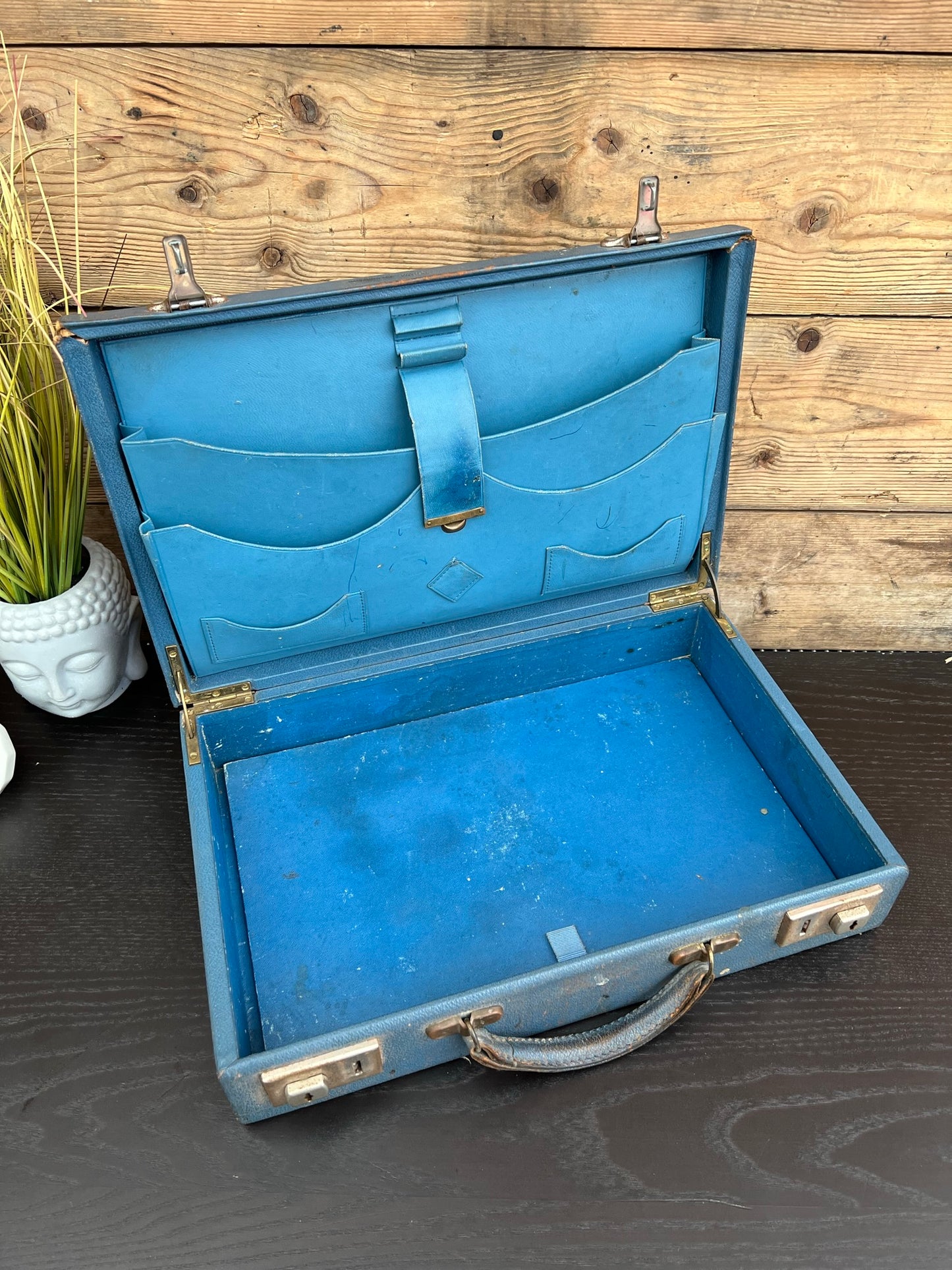 Small Vintage Evacuee Suitcase Trunk Boho Rustic Home Decor
