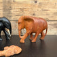 3x African Elephant Figure Figurines & Letter Opener Boho Home Décor