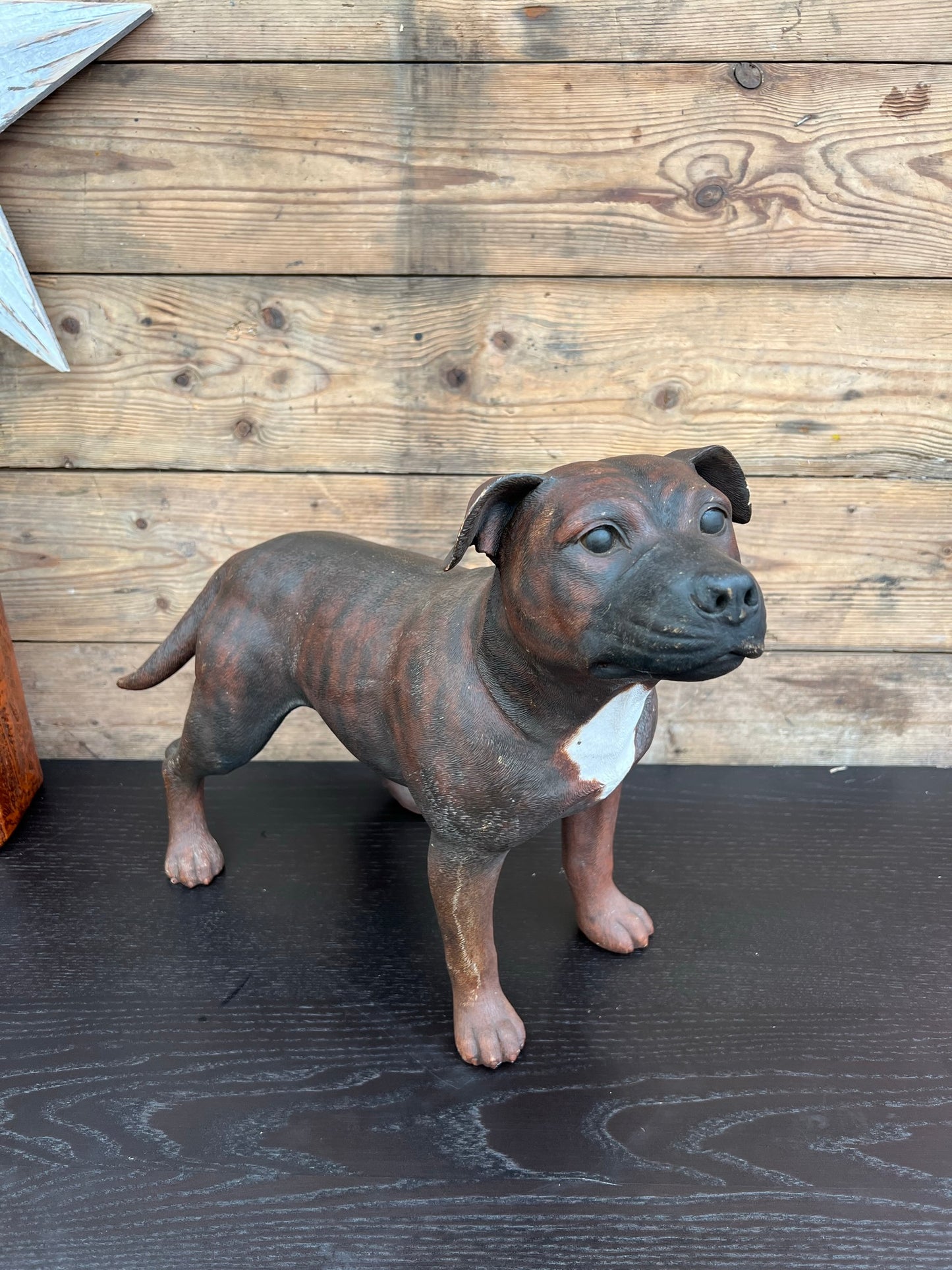 Staffordshire Bull Terrier Staffy Realistic Statue Home Garden Ornament