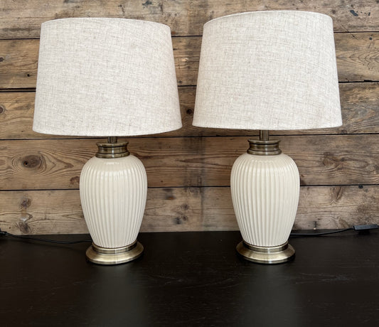 2x Retro Home Lamp PAIR Desk Side Lamp Vintage Classic Style Table lamps