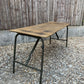 Rustic Folding Wooden Trestle Table Vintage Dining Military Army Reclaimed Home Camping Garden BBQ