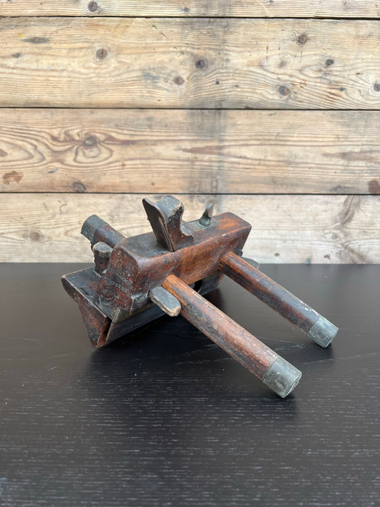 Vintage Adjustable Wood Plough Plane Made by 'ETEMPERTON' Woodwork Hand Tool