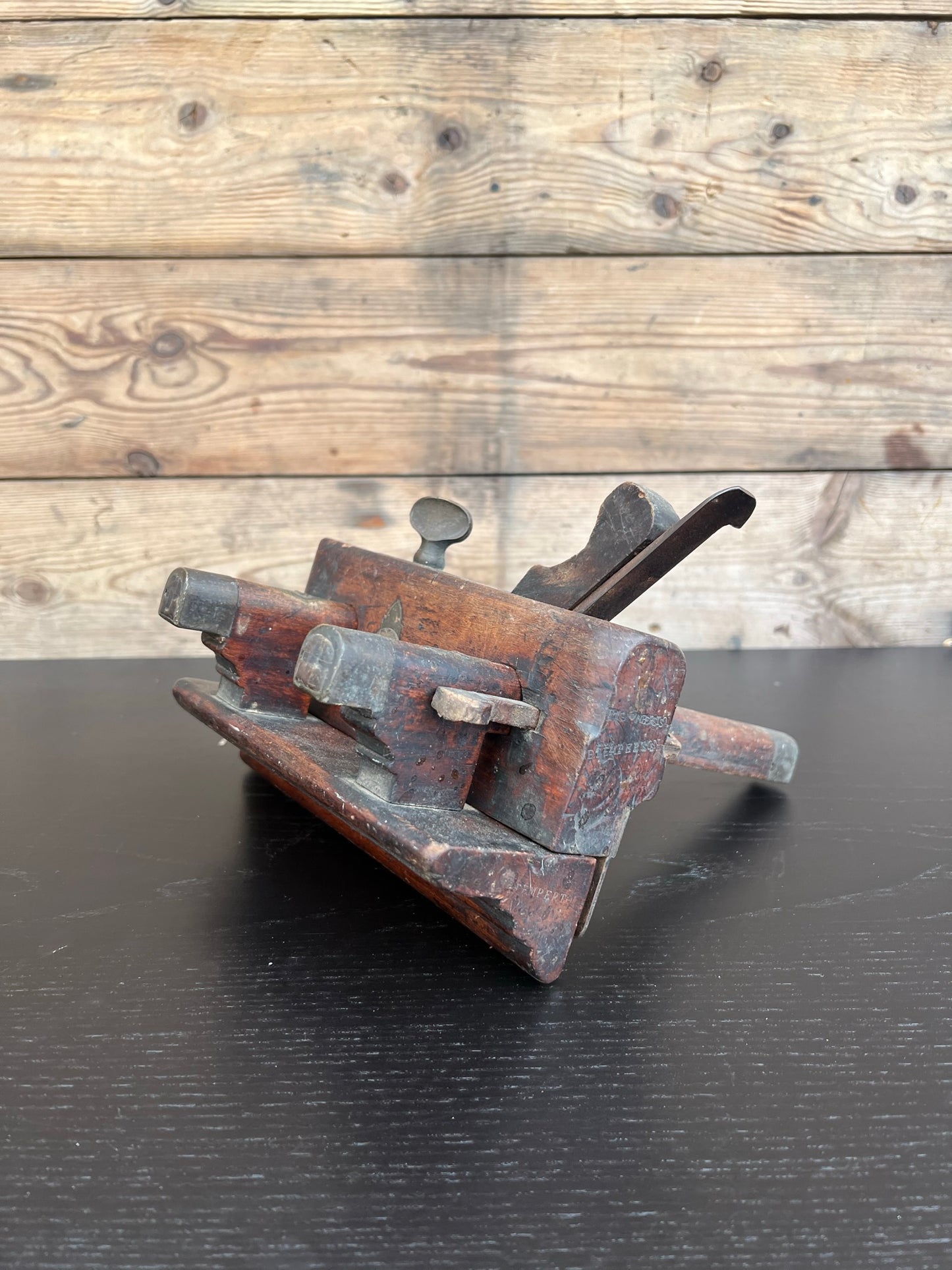 Vintage Adjustable Wood Plough Plane Made by 'ETEMPERTON' Woodwork Hand Tool