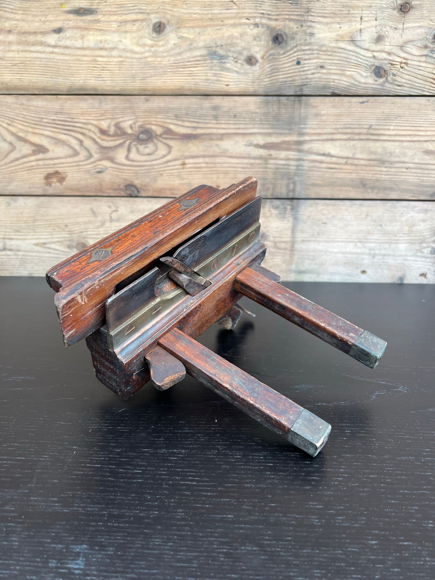 Vintage Adjustable Wood Plough Plane Made by 'ETEMPERTON' Woodwork Hand Tool