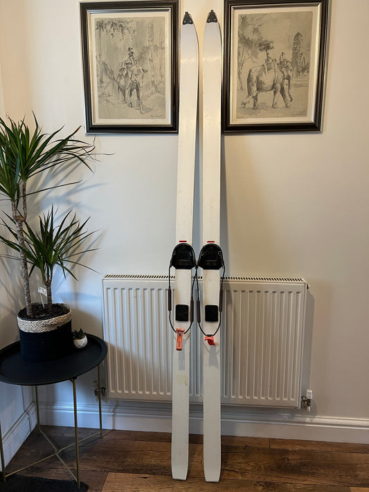 Vintage British Army Asnes Telemark Skis 190cm Riva 3 Military X Country Skis Wedding Rustic Decor